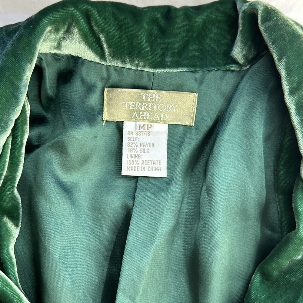 The Territory Ahead Button Down Velour Jacket Blazer, MP - Picture 9 of 9